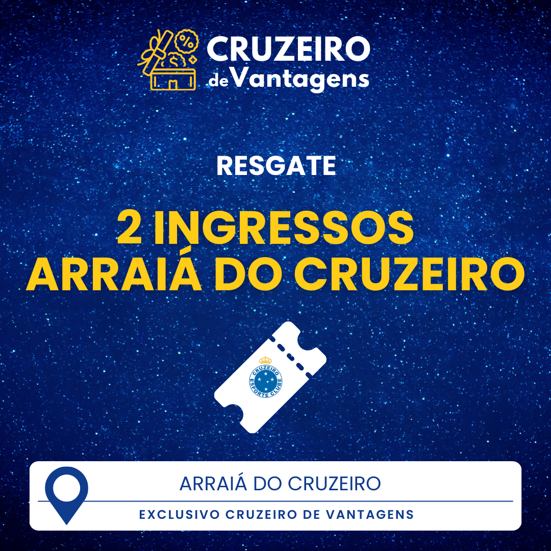 2 ingressos Arraia do Cruzeiro (teste)